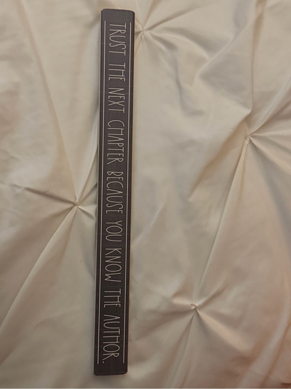 “Trust The Next Chapter” Vertical Wood Sign - Dark Brown